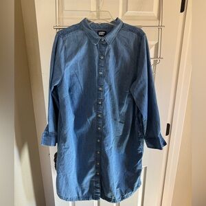 Lands' End Blue Denim Dress